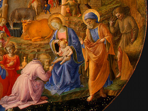 菲利波·里皮（Filippo Lippi ，1406-1469，意大利画家）作品-贤士的崇拜（详细）