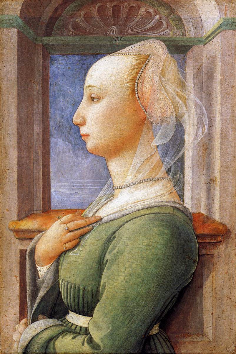 菲利波·里皮（Filippo Lippi ，1406-1469，意大利画家）作品-一个女人的肖像