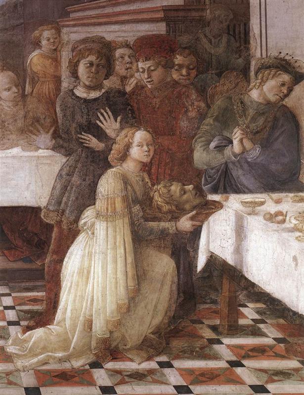菲利波·里皮（Filippo Lippi ，1406-1469，意大利画家）作品-希律的盛宴：莎乐美的舞蹈（详细）