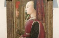 菲利波·里皮（Filippo Lippi ，1406-1469，意大利画家）作品-一个男人和一个女人在平开窗的肖像