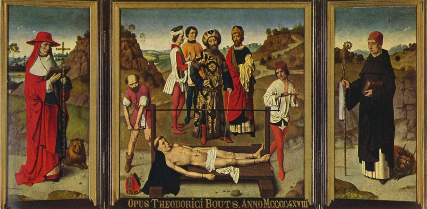 德克·布茨（Dirk Bouts，1415-1475，荷兰画家）作品-《圣伊拉斯谟殉难》