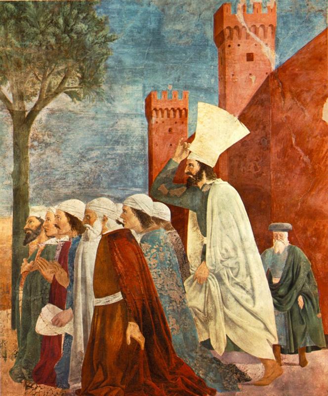 皮耶罗·德拉·弗朗西斯卡（Piero della Francesca，1412-1492，意大利画家）作品-《赫拉克略将十字架归还耶路撒冷》