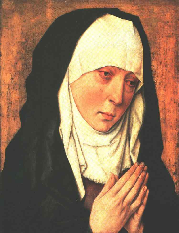 德克·布茨（Dirk Bouts，1415-1475，荷兰画家）作品-《痛苦之母》
