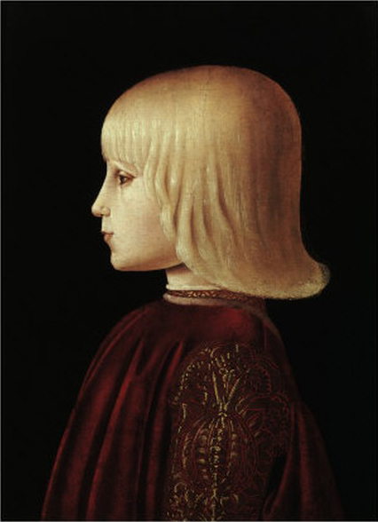 皮耶罗·德拉·弗朗西斯卡（Piero della Francesca，1412-1492，意大利画家）作品-《一个男孩的肖像》