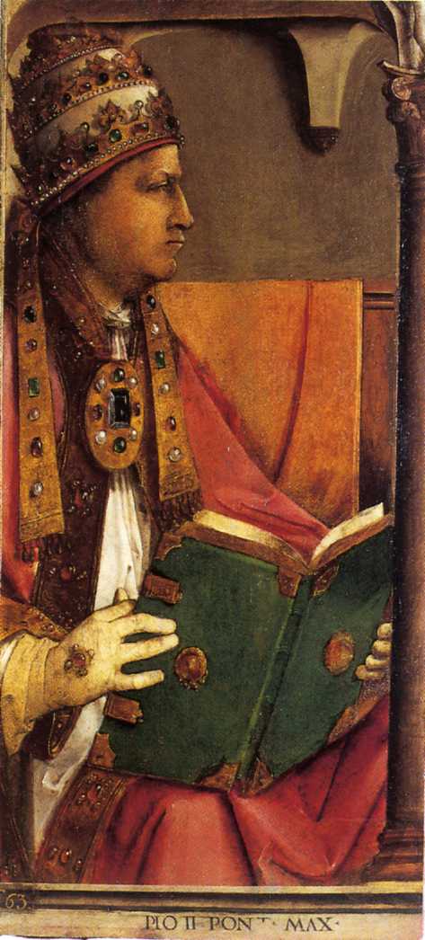 贾斯图斯·<a href=https://www.kuhw.com/e/tags/?tagname=%E8%B4%BE%E6%96%AF%E5%9B%BE%E6%96%AF%C2%B7%E8%8C%83%E6%A0%B9%E7%89%B9 target=_blank class=infotextkey>范根特</a>（Justus van Gent，1410-1480，荷兰画家）作品-《Pio II Pont Max》