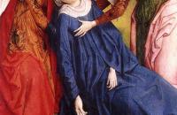 贾斯图斯·范根特（Justus van Gent，1410-1480，荷兰画家）作品-《各各三联画（详细）7》