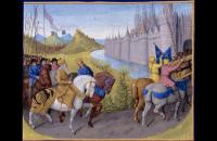 让·福凯（Jean Fouquet，法国画家，1420-1481）作品-《十字军抵达君士坦丁堡。1147 年和 1148 年法国和土耳其人之间的战斗》