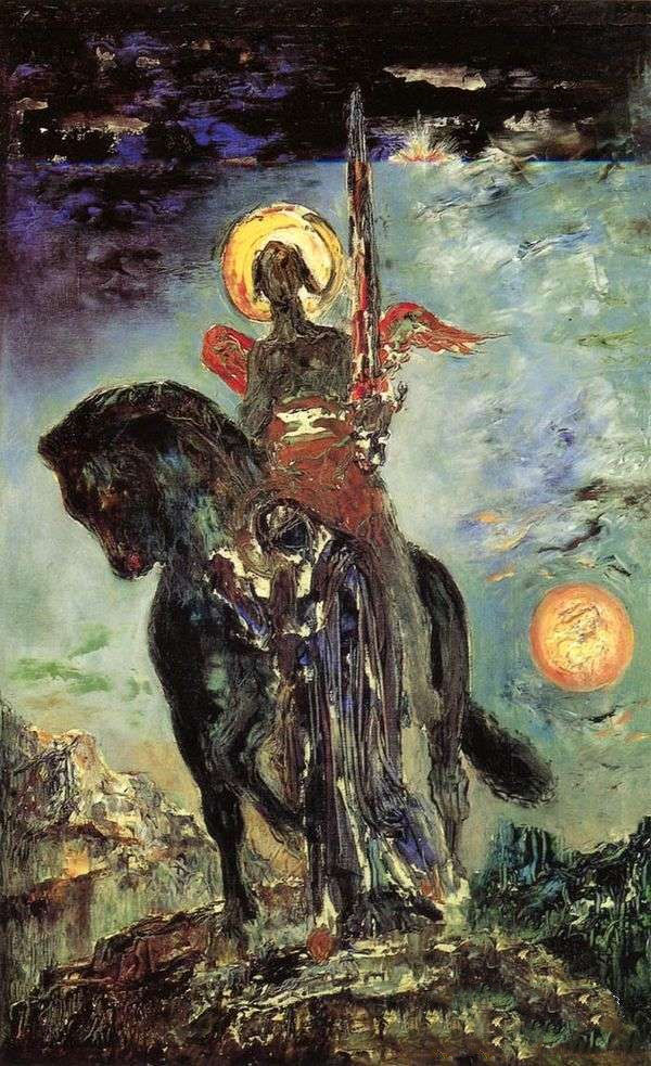 古斯塔夫・莫罗《命运女神和死亡天使》 油画作品-法国