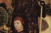 汉斯·梅姆林（Hans Memling，1430 – 1494 年，德国画家）作品-与马勒瓦尔的圣威廉一起祈祷捐赠者