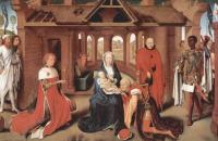 汉斯·梅姆林（Hans Memling，1430 – 1494 年，德国画家）作品-贤士的崇拜，贤士的崇拜三联画的中央面板