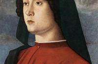 乔凡尼・贝里尼(Giovanni Bellini，意大利，1430-1516 年）-一个穿红衣服的年轻人的肖像