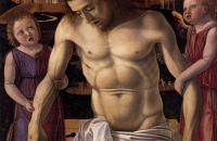 乔凡尼・贝里尼(Giovanni Bellini，意大利，1430-1516 年）-死去的基督由两个天使支撑