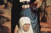 汉斯·梅姆林（Hans Memling，1430 – 1494 年，德国画家）作品-与圣徒一起祈祷捐赠者