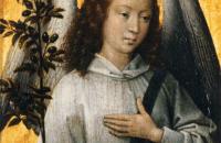 汉斯·梅姆林（Hans Memling，1430 – 1494 年，德国画家）作品-拿着橄榄枝的天使