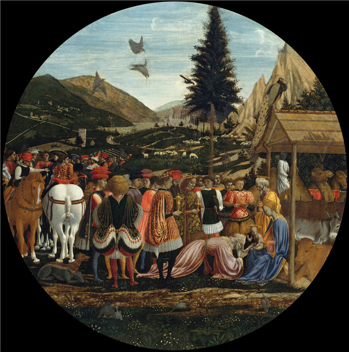 多梅尼科·维内齐亚诺（Domenico Veneziano，1410-1461，意大利画家）作品-贤士的崇拜