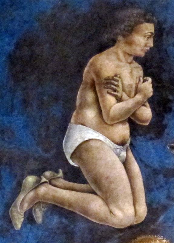 弗朗切斯科·德尔·科萨（Francesco del Cossa，1430-1477，意大利画家）作品-五月的寓言——阿波罗的胜利。斯基法诺亚宫的壁画（详细）1