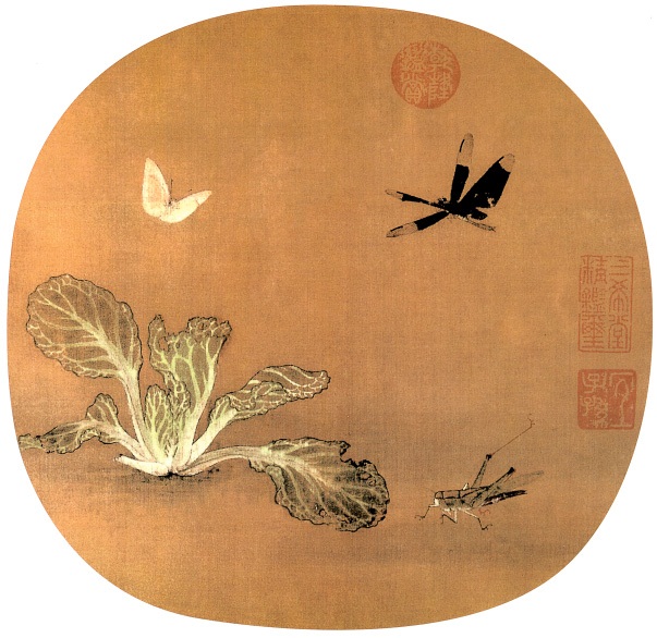 野蔬草虫图宋 佚名 绢本设色 