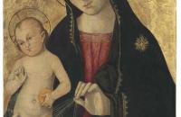 安东尼亚佐·罗马诺（Antonazzo Romano，1430-1510，意大利画家）作品-麦当娜和孩子4