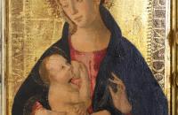 安东尼亚佐·罗马诺（Antonazzo Romano，1430-1510，意大利画家）作品-麦当娜和孩子 2