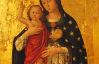 安东尼亚佐·罗马诺（Antonazzo Romano，1430-1510，意大利画家）作品-麦当娜和孩子