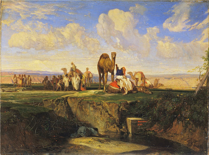 亚历山大·加布里埃尔·尚（Alexandre-Gabriel Decamps,法国画家）作品-约瑟被他的弟兄卖掉（1838 年）