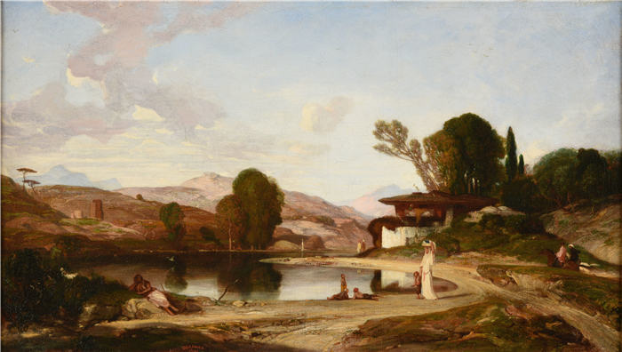 亚历山大·加布里埃尔·尚（Alexandre-Gabriel Decamps,法国画家）作品-亚洲土耳其纪念品（士麦那周边地区）（1840 年）