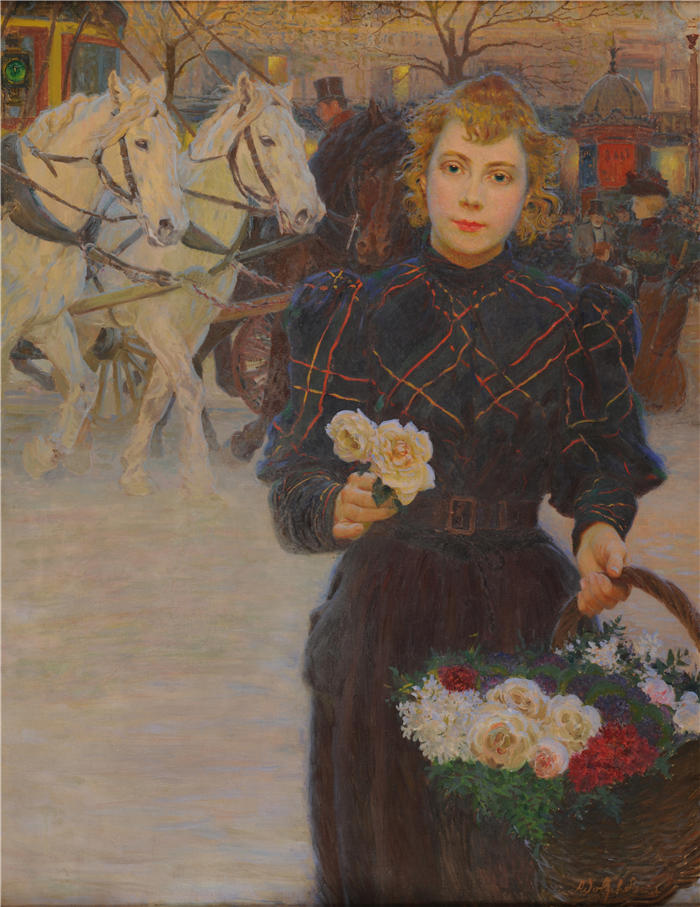 阿道夫·比奈（Adolphe Binet，法国，1854-1897 年）作品-玛戈特 (1895)