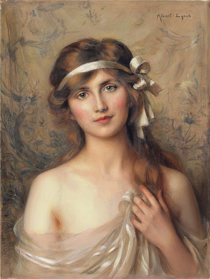阿尔伯特·林奇(Albert Lynch,秘鲁)作品-白丝带