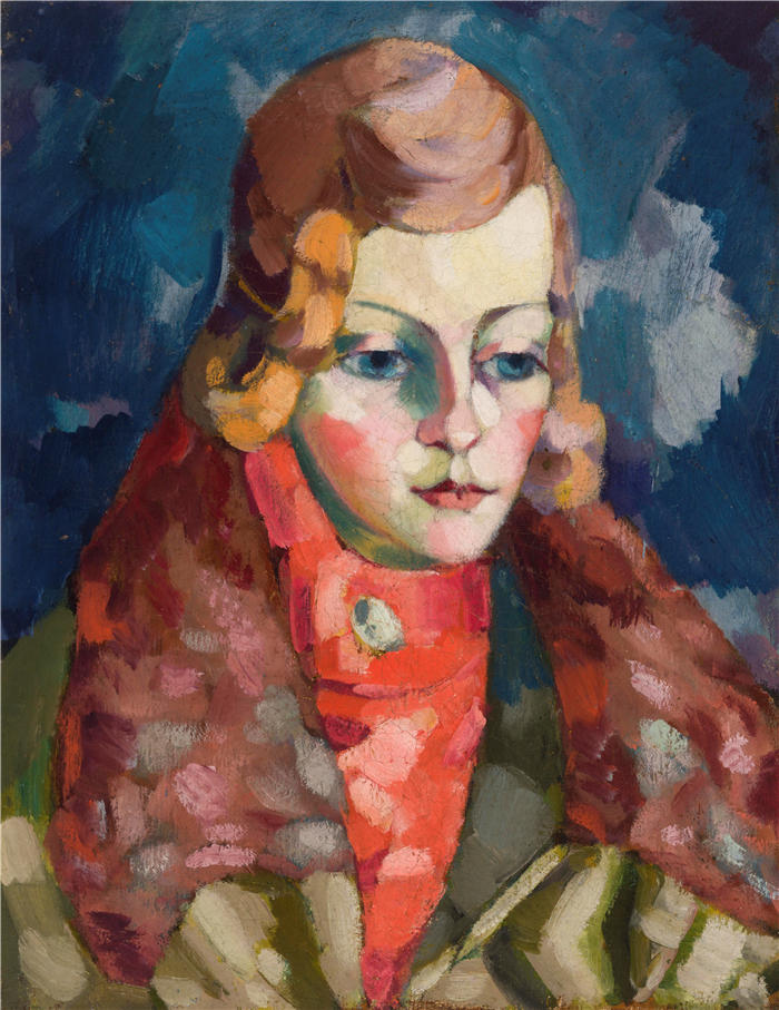 康拉德·玛吉（Konrad Mägi，爱沙尼亚）高清作品--女性肖像（1923 年至 1924 年间）(1)