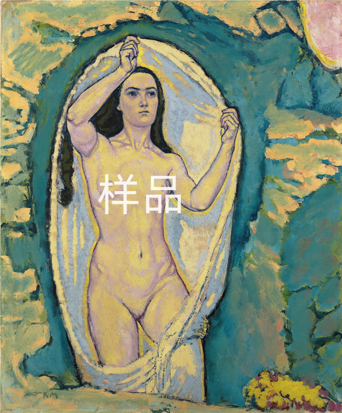 科罗曼·莫塞尔(Koloman Moser,奥地利画家)高清作品-石窟中的维纳斯(约 1914 年)