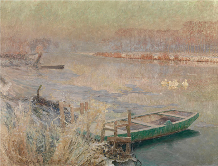 埃米尔·克劳斯（Emile Claus，比利时画家，1849 - 1924 年）作品-冬天 (1900)