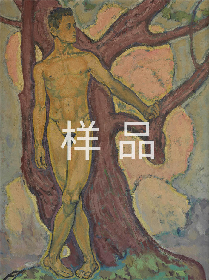 科罗曼·莫塞尔(Koloman Moser,奥地利画家)高清作品-寓言青年(1914年左右)