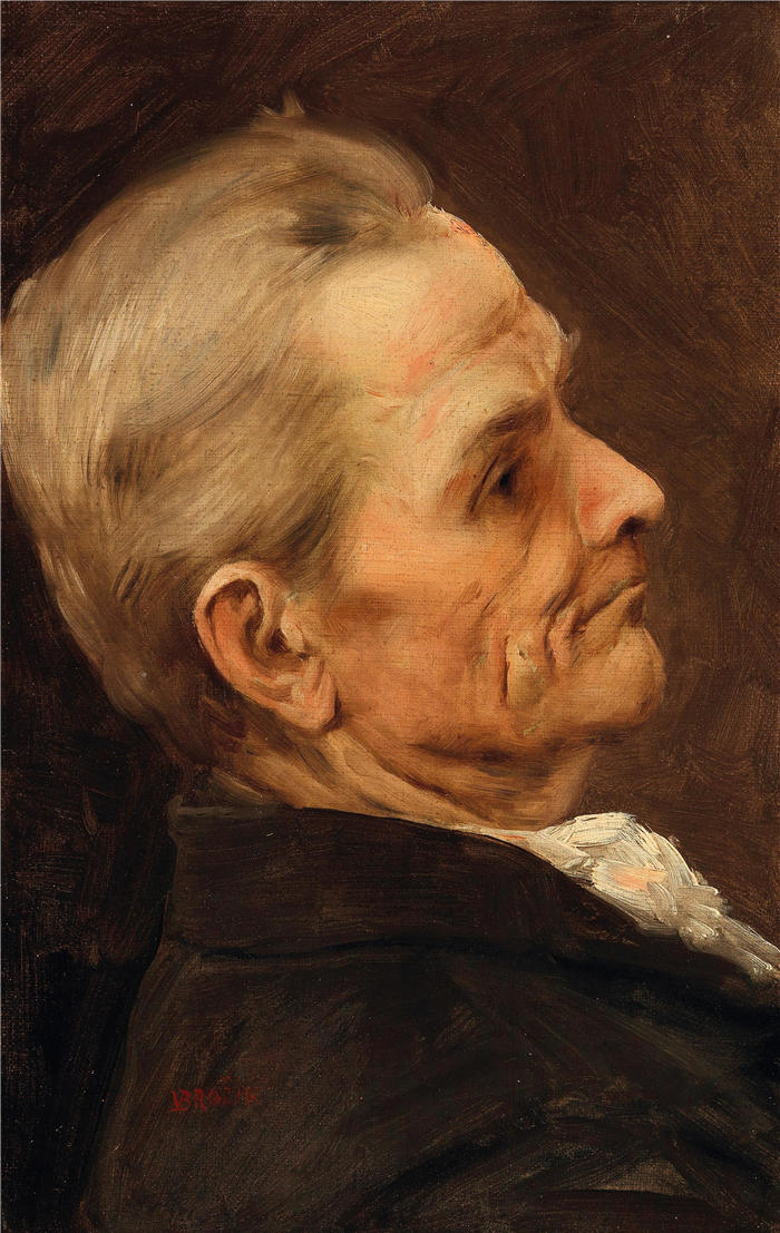 瓦茨拉夫·布罗日克（Václav Brožík，捷克，1851 – 1901）作品-男性肖像