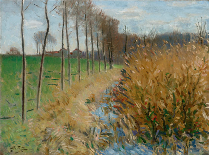 皮埃尔-尤金·蒙特津(Pierre-Eugène Montézin,法国,1874-1946 年)作品-Mizy Sur Yonne 饮水处