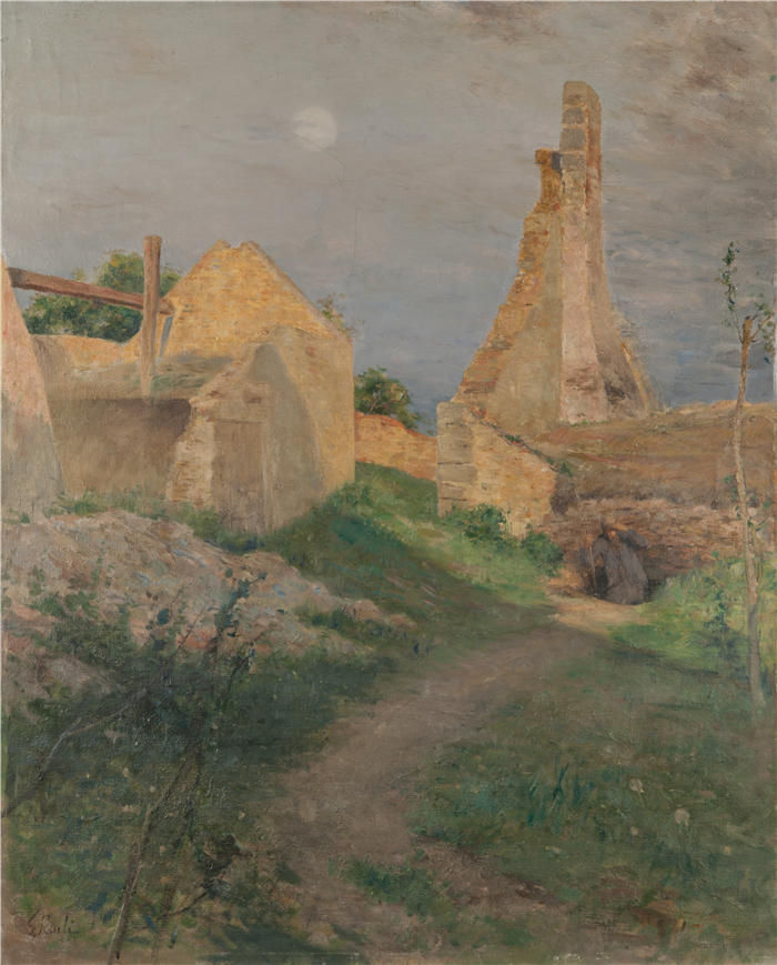格奥尔格·保利（ Georg Pauli,瑞典画家）作品-废墟 (1886)