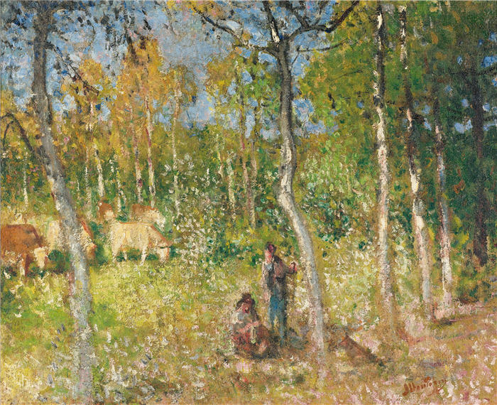 皮埃尔-尤金·蒙特津(Pierre-Eugène Montézin,法国,1874-1946 年)作品-乡村场景