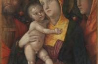 安德里亚·曼特尼亚（Andrea Mantegna，意大利画家，1431-1506）作品-圣家与圣玛丽抹大拉