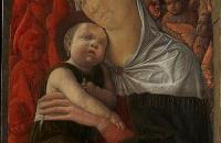 安德里亚·曼特尼亚（Andrea Mantegna，意大利画家，1431-1506）作品-麦当娜和孩子与塞拉芬和小天使