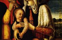 安德里亚·曼特尼亚（Andrea Mantegna，意大利画家，1431-1506）作品-圣家族