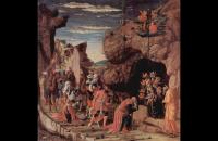 安德里亚·曼特尼亚（Andrea Mantegna，意大利画家，1431-1506）作品-祭坛画的中央面板，贤士的崇拜