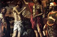 安德里亚·曼特尼亚（Andrea Mantegna，意大利画家，1431-1506）作品-基督的洗礼