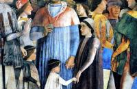 安德里亚·曼特尼亚（Andrea Mantegna，意大利画家，1431-1506）作品-Ludovico Gonzaga 的房子装饰墙壁和他的儿子