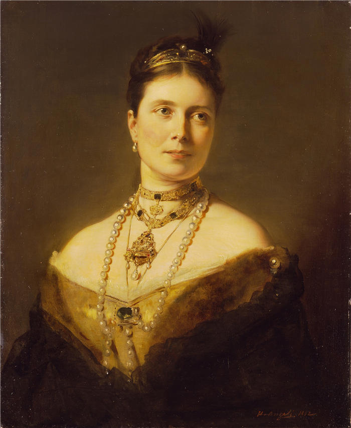海因里希·冯·安杰利（Heinrich von Angeli）作品-德国皇后弗雷德里克作为普鲁士王妃（1882年）