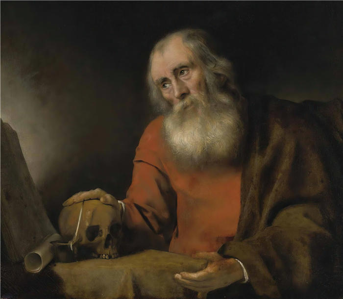 亚伯拉罕·范迪克(Abraham Van Dijck,荷兰画家,1635 - 1680 年)作品-圣杰罗姆