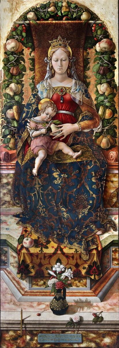 卡洛·克里维利(Carlo Crivelli,意大利画家,1435-1495)作品--加冕蜡烛