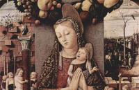卡洛·克里维利（Carlo Crivelli，意大利画家，1435-1495）作品--激情的麦当娜