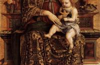 卡洛·克里维利（Carlo Crivelli，意大利画家，1435-1495）作品--圣母子 1