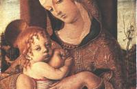 卡洛·克里维利（Carlo Crivelli，意大利画家，1435-1495）作品--圣母子