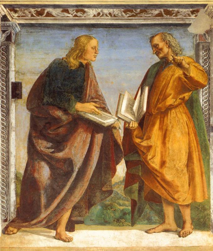 卢卡·西诺雷利（Luca Signorelli，意大利，1445-1523）作品-争议中的一对使徒 3