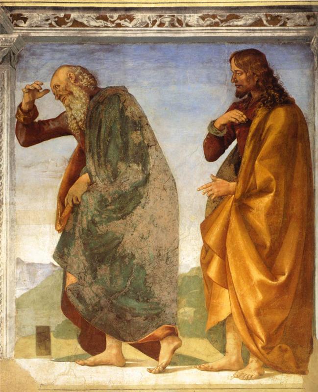 卢卡·西诺雷利（Luca Signorelli，意大利，1445-1523）作品-争议中的一对使徒 2